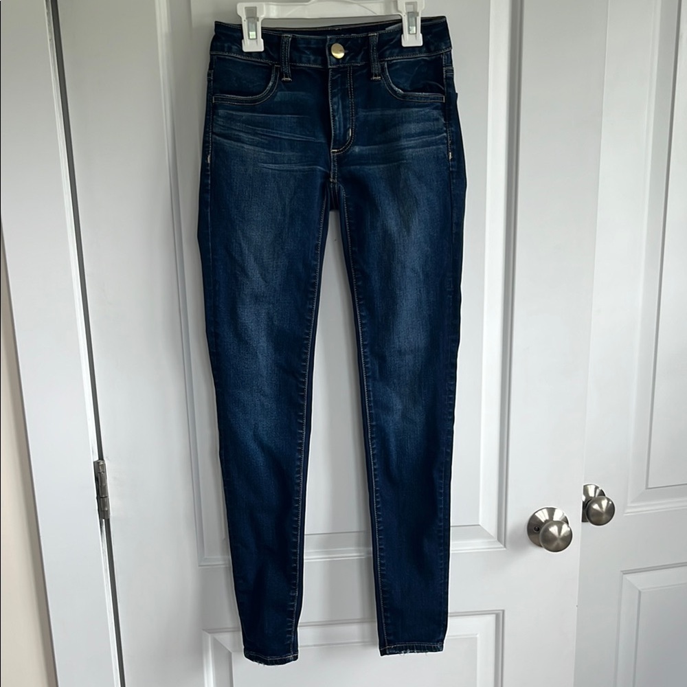American Eagle Outfitters Blue Skinny Jeans Classic Fit
